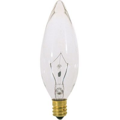 60W 120V B10 E14 Blunt Tip Clear Bulb by SATCO Lighting - Starlight Lighting USA and Canada